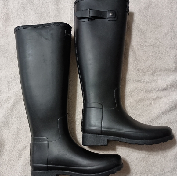 Women's Sz 5 Hunter Original Refined Tall Rain Boots - Picture 1 of 9